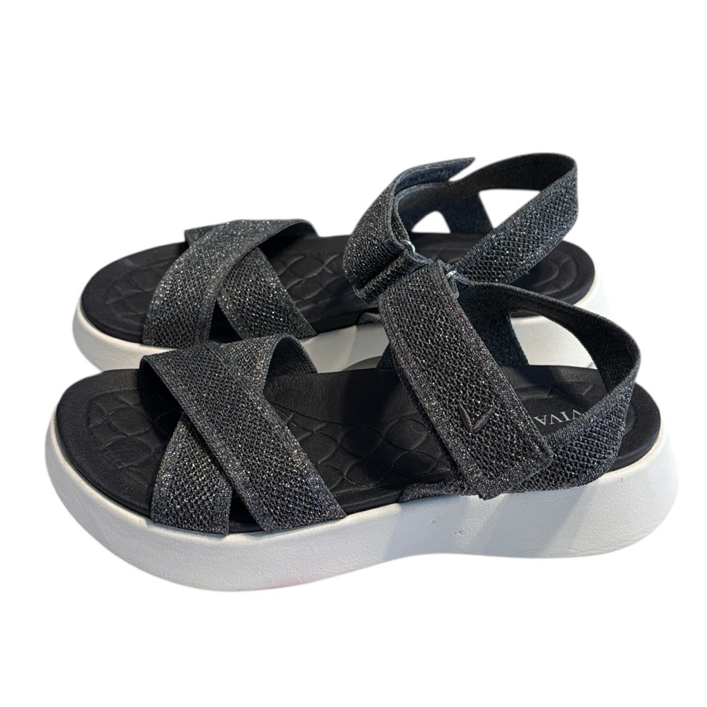 Vivaia Kiara Sport Sandals Size 38.5 US 7.5 Gray Silver Comfort Active Walking - Picture 6 of 12